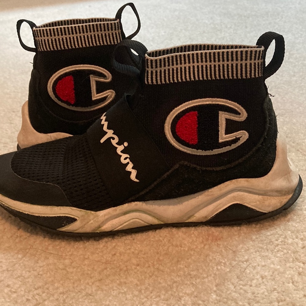 Champion size 5y black blue and red